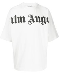 Palm Angels Front Logo Over Tee - White