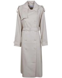 Frankie Shop - Double-Breasted Belted Trench Coat - Lyst