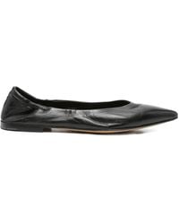 Pomme D ́Or - Glove Pointed-Toe Leather Ballet Flats - Lyst