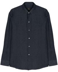 Brioni - Long Sleeve Linen Shirt - Lyst