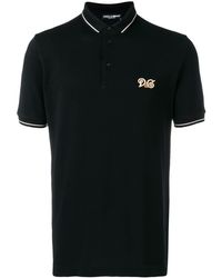 Dolce & Gabbana Logo Short-sleeve Polo Shirt - Zwart