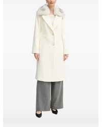 Guess - Faux-Fur Collar Coat - Lyst