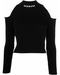 Barrow - Cut Out-Detail Logo-Print Jumper - Lyst