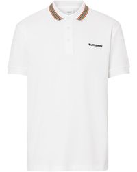 white polo burberry shirt