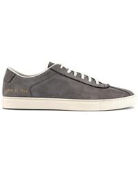 Common Projects - Top-Stitching Suede Sneakers - Lyst