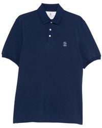 Brunello Cucinelli - Polo En Coton À Logo Brodé - Lyst