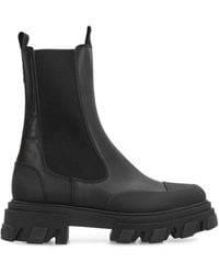 Ganni - Lug-sole Chelsea boots - Lyst