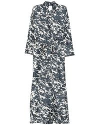 Max Mara - Leva Abstract-Print Tied-Waist Maxi Dress - Lyst