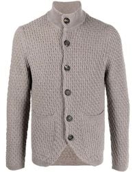 Canali - Textured-Knit Merino Wool Cardigan - Lyst