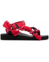 ARIZONA LOVE - Trekky Bandana-Print Flat Sandals - Lyst