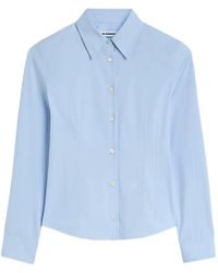 Jil Sander - Fitted Cotton-Poplin Shirt - Lyst
