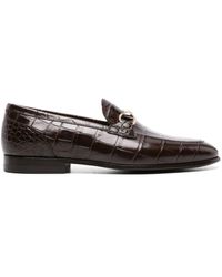 SCAROSSO - Alessandra Leather Loafers - Lyst