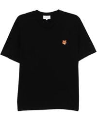 Maison Kitsuné - Fox Head Regular Fit Cotton T-Shirt - Lyst