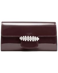 Jimmy Choo - Bing Clutch aus Lackleder mit Kristallen - Lyst