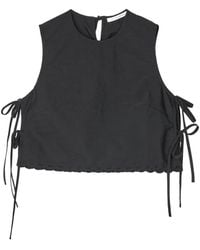 Cecilie Bahnsen - Feeba Embroidered Side-Tie Sleeveless Blouse - Lyst