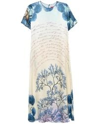 F.R.S For Restless Sleepers - Graphic-Print Crew-Neck Midi Dress - Lyst