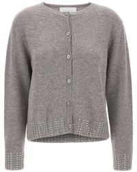 Kaos - Rhinestone-Embellished Wool Cardigan - Lyst