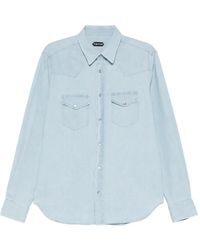 Tom Ford - Chest-Pocket Denim Shirt - Lyst
