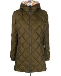 Etro - Diamond Quilted Parka - Lyst