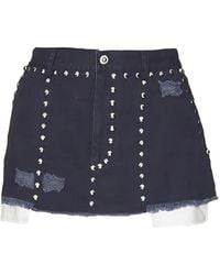 PRIVATE POLICY - Rodeo Studs Mini Skirt - Lyst