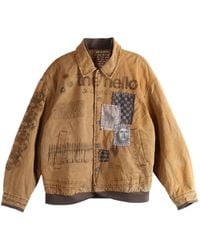SAITOS - Soft Core Old Patch-Details Button-Down Jacket - Lyst
