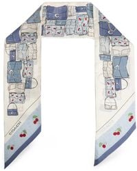 COACH - Cherry-Print Silk Scarf - Lyst