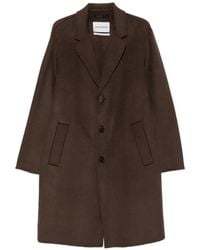 Amaranto - Single-Breasted Notched-Lapels Coat - Lyst