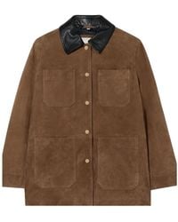 Brooks Brothers - Contrast-Collar Suede Jacket - Lyst