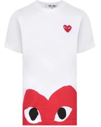 COMME DES GARÇONS PLAY - Logo-Print Cotton T-Shirt - Lyst
