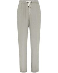 Brunello Cucinelli - Tapered-Hose Mit Kordelzug - Lyst