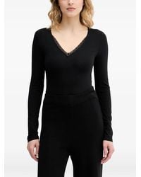 Chantelle - Lace-Trim V-Neck Bodysuit - Lyst