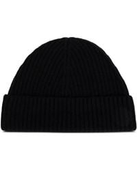 Jil Sander - Ribbed-Knit Turn-Up Brim Beanie Hat - Lyst