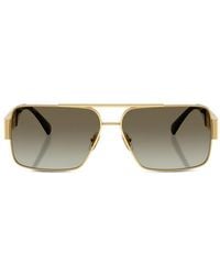 Versace - Greca Flow Navigator Sonnenbrille - Lyst