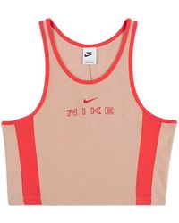 Nike - Logo-Embroidered Ribbed Tank Top - Lyst