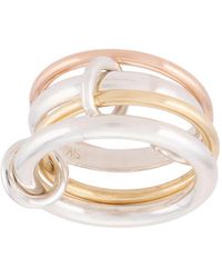 Spinelli Kilcollin - 18kt Rose Gold, 18kt Yellow Gold And 925 Sterling Silver Hyacinth 4-linked Ring - Lyst