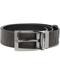 KARL LAGERFELD - Embossed Buckle Belt - Lyst