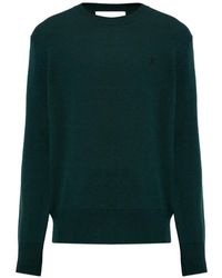 Ami Paris - Crew-Neck Wool Sweater With Ami De Coeur - Lyst