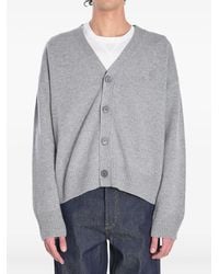 Ami Paris - Heart Friend Wool Blend Cardigan - Lyst