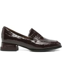 Linda Baumann - Crocodile-Embossed Leather Loafers - Lyst