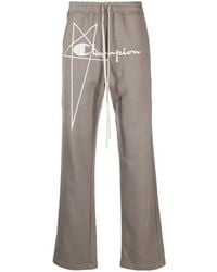 Rick Owens X Champion - X Champion Dietrich Logo-Embroidered Track Pants - Lyst