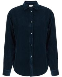Nude - Velvet-Texture Snap-Button Shirt - Lyst