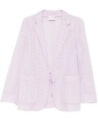 forte_forte - Broderie-Anglaise Tie-Fastening Jacket - Lyst