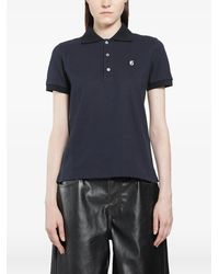 MM6 by Maison Margiela - Logo-Print Short-Sleeve Polo Shirt - Lyst