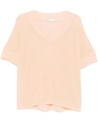 Panicale - Sequin-Embellished V-Neck Top - Lyst