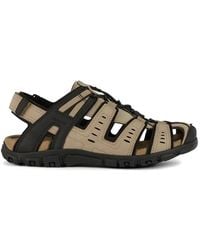 Geox - Strada Cut-Out Touch-Strap Sandals - Lyst