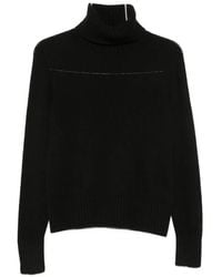Aragona - Roll-Neck Ribbed-Trim Sweater - Lyst