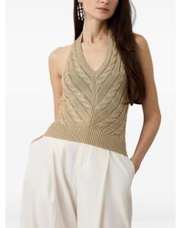 Ralph Lauren - Cable-Knit Backless Top - Lyst
