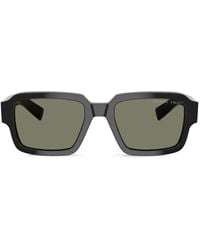 Prada - Sonnenbrille Mit Eckigem Gestell - Lyst