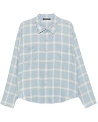 Cole Buxton - Check-Pattern Stud-Embellished Shirt - Lyst