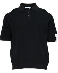 JUNTAE KIM - Corset-Seamed Ribbed Polo Shirt - Lyst